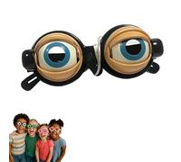 Genérico Kids Pull-String Blinking Crazy Glasses, Winking Kinetic Eyes Novelty Shaking Funny Goggles (Black)