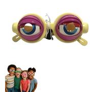 Genérico Kids Pull-String Blinking Crazy Glasses, Winking Kinetic Eyes Novelty Shaking Funny Goggles (Yellow)