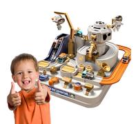 Genérico Kids Race Track Toy | Race Track Car Adventure Preschool | Educational Puzzles Car Toy with 3 Mini Cars and 1 Astronaut For 4 Year Old Boys Girls