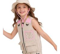 Genérico Kids Safari Vest - Breathable Lightweight Clothes | Costume Cargo Vest For Boys Girls | Hiking Fishing Camping Exploration Park Backyard Outdoor Nature Adventures Playwear