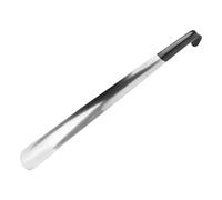 Genérico Kids Shoe Horn, Stainless Steel Long Horn for Boots, 16,5 pulgadas Silver Shoe Stick Helper with EVA Covered Hand for Kid, compacto y conveniente, cómodo, Negro , Se référer au descriptif