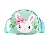 Genérico Kids Sling Bag - Cute Rabbit Pattern Portable Coin Purse | Small Travel Cartoon Bag for Girls Boys Children, Lightweight Crossbodies for Small Toys Travel, Outdoor Hiking Shopping Home, verde