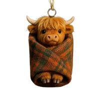 Generico Kids Stuffed Animals - 3.35 Inch Plush Cow & Sheep Detachable Figurine | Interactive Cute Ornament, Small Animal Decor for Nursery, Office, Holiday, Birthday, and Playtime