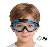 Genérico Kids Swim Goggles - Anti Fog Waterproof Swimming Goggles With Nose Clip | Swim Glasses Earplugs Large Frame HD For Pool Beach Snorkeling Diving Water Sports