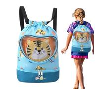 Genérico Kids Swimming Bag - Lightweight Cartoon Dry Wet Separated Drawstring Pool Accessories | Waterproof Swim Bag | Kids Swimming For Camping Travel Beach School Use Activities Sports Gym