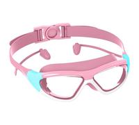 Genérico Kids Swimming Goggles - Swim Goggles with Earplugs,Anti-fog Waterproof Comfort-fit UV-proof Large Frame Non-slip Leak-proof for 2-14 Years Old Boy Indoor Pool Lake