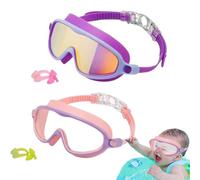 Genérico Kids Swimming Goggles, Wide View UV Eye Protection, Anti-Fog No-Leak Design, for Beach, Pool, Snorkeling, Diving, Summer Water Play, Girls, Boys, Kids, Children