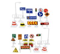 Genérico Kids Traffic Light - 5 inch Traffic Signs for Kids | 28 piezas Portable Educational Learning Game Set - Birthday Party Decor for Indoor Outdoor Fun and Educational Games