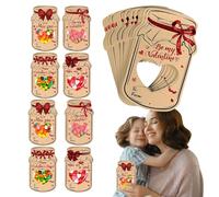 Generico Kids Valentine Cards, Interactive Cards for Kid's, 5.6-3.6 Holiday-Themed Card Exchange, Colorful Jar-Shaped for Classroom Parties Happy Valentine Cardboard for Boys and Girls,