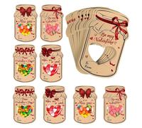 Genérico Kids Valentines Day Cards - Paper, Jar Shape Greeting Cards | Interactive Holiday Card, Valentine Card Set For Boys, Girls, Classroom, School Activities, Birthday Exchange, Party Favors