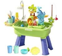 Genérico Kids Water Play Table Fishing Toy with Pump Sensory Activity Set