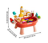Genérico Kids Water Table, Outdoor Water Activity, 23.62x12.99x17.32 Inches Pretend Kitchen Role Play Toy Set with Fishing Game and Accessories, Learning Fun for Summer Beach Camping Patio Park Use