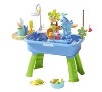Generico Kids Water Table with Pump - 2026 Upgraded, ABS, 54 x 53 x 29 cm - Flowing Sink for 3+ - Fishing Game Outdoor Summer Sensory Toy