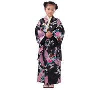 Generico Kimono - Disfraz de niña - Bata tradicional con estampados florales | Vestido de Yukata japonés - Para estudiantes de 2 a 10 años, para de cumpleaños, teatro, cosplay, eventos y