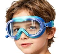 Generico Kinder Schwimmbrille,Anti-Beschlag Weitwinkel Poolbrille Mit Ohrstöpseln, Schwimmbrille Mit Verstellbarem Band | Für Kinder Von 3-14 Jahren See Wasserpark Fluss Urlaub Sommer Outdoor