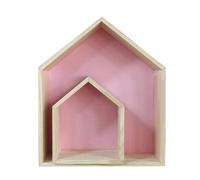 Genérico Kinderlagerregal - Hausform Rack, Naturholz Cubby | Custom Shadow Box, individual große und Kleine Kindergarten -Set Custom -Holzorganisatorin für Kinderzimmer und Spielzeugdisplay