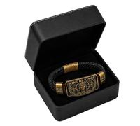 Genérico King of Kings Faith Bracelet Adjustable Christian Wristband Gift, Christian Leather Bracelet with Jesus, for Men of Faith, Religious Gift for Men, Dad, Husband, Pastor, Dad (Black)