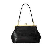 Genérico Kiss Button Shoulder Bag, Kiss Lock Bag PU Leather Tote