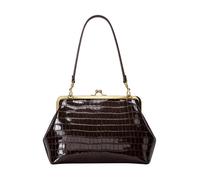 Genérico Kiss Button Shoulder Bag, Kiss Lock Bag PU Leather Tote