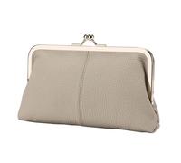 Genérico Kiss Clasp Wallet - Women’s PU Leather Coin Purse, Multi Section Card Cash Organizer with Sturdy Secure Locking Feature, Helps Arrange Money and Cards Neatly, Ideal for Travel Handbag Pocket