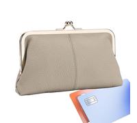 Generico Kiss Lock Wallet, Leather Coin Purse, Women Clasp Wallet, Credit Card Coin Organizer, Women Vintage Coin Purse, Sturdy Pu Leather Wallet, Small Kiss Lock Pouch, Clasp Closure Coin Holder,
