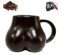 Genérico Kiss My Whole Ass Mug, Kiss My Whole Ass Coffee Mug, Creative and Interesting Hidden Text Coffee Mugs, Humorous Glass (Black)