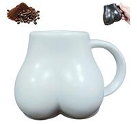 Genérico Kiss My Whole Ass Mug, Kiss My Whole Ass Coffee Mug, Creative and Interesting Hidden Text Coffee Mugs, Humorous Glass (White)