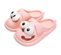 Genérico Kissing Slippers, 3D Funny Cute Non-Slip EVA Thick Sole Tongue Big Eyed Dog Sandals, Unisex Cartoon Comfy Slippers (Pink,32)
