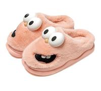 Genérico Kissing Slippers, 3D Funny Cute Non-Slip EVA Thick Sole Tongue Big Eyed Dog Slippers, Unisex Cartoon Comfy Slipper (Pink,8-9 Women/7.5-8 Men)