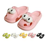Genérico Kissing Slippers, Soulmate Slides, 3D Big Eye Dog for Couples- Cute Cartoon House Shoes, Non-Slip Thick Sole, for Indoor (Pink,40-41)