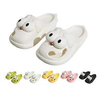 Genérico Kissing Slippers, Soulmate Slides, 3D Big Eye Dog for Couples- Cute Cartoon House Shoes, Non-Slip Thick Sole, for Indoor (White,38-39)