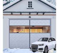 Genérico Kit Aislante para Puertas De Garaje,Magnético Termoaislante Cortina De Invierno,Sin Necesidad De Taladrar, Resistente a La Intemperie Cubierta De Puerta Insonorizada,Gris,W274xH305cm