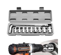 Genérico Kit chiavi e bussole ergonomico esagonale universale da 10 pezzi