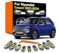 Genérico Kit de 10 Bombillas LED para Interior de Coche, luz de Lectura, Mapa, Equipaje, matrícula, para Hyundai Casper 2021, 2022, 2023 y 2024