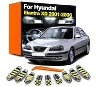 Genérico Kit de 10 Bombillas LED para luz Interior de Techo, Lectura de mapas, para Hyundai Elantra XD 2001, 2002, 2003, 2004, 2005 y 2006, luz de matrícula