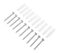Genérico Kit de 10 Juegos de Accesorios para Montaje de Tv Anclajes de Pared de Hormigón y Tornillos de Anclaje para Paneles de Yeso, Plástico de 10 Mm y Tornillos de 6 Mm, Soporte Estable