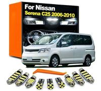 Genérico Kit de 11 Luces LED Interiores para Nissan Serena C25 (2006, 2007, 2008, 2009 y 2010)