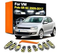 Genérico Kit de 13 Bombillas LED de cortesía para luz Interior de Maletero, para VW Volkswagen Polo MK5 6R 6C 2009 2010-2013 2014 2015 2016 2017