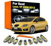 Genérico Kit de 13 Bombillas LED para Lectura Interior de mapas, luz de cortesía para Seat Leon 2 MK2 1P (2006, 2007, 2008, 2009, 2010, 2011 y 2012)