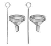Genérico Kit de 2 Mini Embudos de Acero Inoxidable para Perfume y Polvos, Embudo Pequeño Portátil para Llenado Preciso de Botellas Pequeñas, Adecuado para Uso Personal y Cosméticos