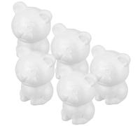 Genérico Kit de 5 Piezas de Espuma Forma de Tigre Blanco para Manualidades y Dibujo, Adecuado para Proyectos Artísticos y Decoración en Fiestas Infantiles