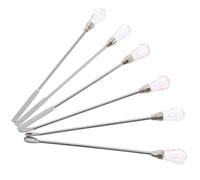 Genérico Kit de 6 Palitos Mezcladores de Acero Inoxidable para Sellos de Cera Cuchara para Mezclar, Herramienta Fácil de Usar para Sellar Sobres Color Reutilizable Color Aleatorio
