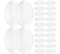 Genérico Kit de 60 Lentes Convexas Acrílicas Transparentes Material Duradero y Fácil de Limpiar para Enseñanza de Física Doble Cara para Uso Escolar y Proyectos Científicos