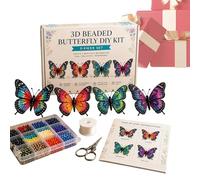Genérico Kit de Abalorios de Animales DIY | Con Instrucciones 4 Piezas 3D Divertidas,Kit De Arte De Cuentas Hecho A Mano,Para Principiantes Y Profesionales, Mesilla, Estantería, Vitrina