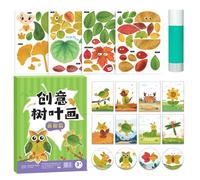 Generico Kit de Actividades Artísticas Con Hojas Para Niños,Juego Manual Con Hojas Naturales Para Creatividad - Proyecto de Artesanía para Niños Niños Niños y Adolescentes