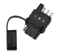 Genérico Kit de arnés de cableado de Remolque Plano de 7 vías, Hoja RV a 4 vías y 5 vías con probador de Circuito, cableado de Enganche de Remolque for camión, Caravana y Autocaravana(4PinTester)