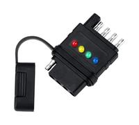 Genérico Kit de arnés de cableado de Remolque Plano de 7 vías, Hoja RV a 4 vías y 5 vías con probador de Circuito, cableado de Enganche de Remolque for camión, Caravana y Autocaravana(5Pin Tester)