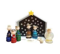 Genérico Kit de Belén con Botones DIY, Set Creativo de Manualidades Navideñas con Botones para Cristianos, Decoración Navideña Hecha a Mano, Set de Manualidades Navideñas (Kit (DIY))