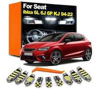 Genérico Kit de Bombillas LED para luz de Mapa Interior de cúpula, para Seat Ibiza 6K, 6L, 6J, 6P, KJ II, III, IV, V, MK2, MK3, MK4, MK5 (1994-2019, 2020, 2021 y 2022)