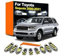 Genérico Kit de Bombillas LED para luz Interior de Techo y Lectura de mapas, para Toyota Sequoia 2000-2014, 2015, 2016, 2017, 2018, 2019, 2020 y 2021. Accesorios.